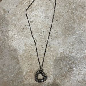 David Yurman Open Cable Heart Pendant Necklace